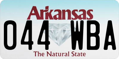 AR license plate 044WBA