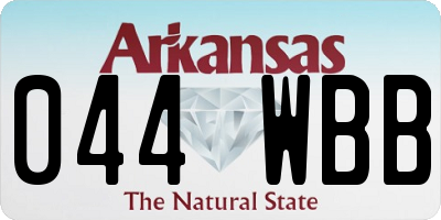 AR license plate 044WBB
