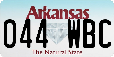 AR license plate 044WBC