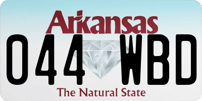 AR license plate 044WBD