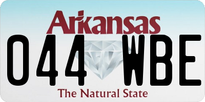 AR license plate 044WBE