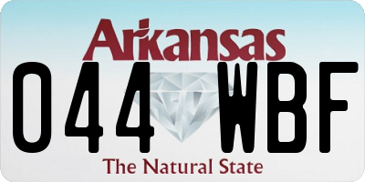 AR license plate 044WBF