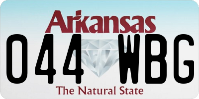 AR license plate 044WBG