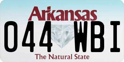 AR license plate 044WBI