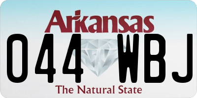 AR license plate 044WBJ