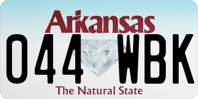 AR license plate 044WBK