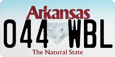 AR license plate 044WBL