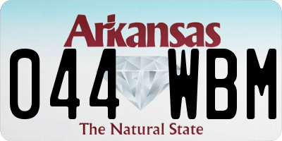 AR license plate 044WBM