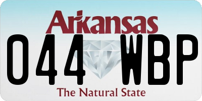 AR license plate 044WBP