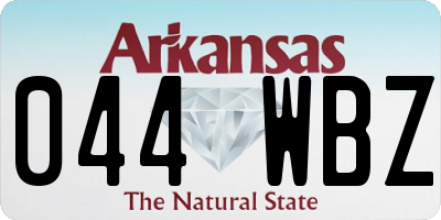AR license plate 044WBZ