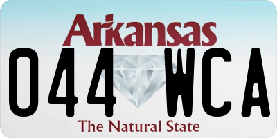AR license plate 044WCA