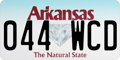 AR license plate 044WCD
