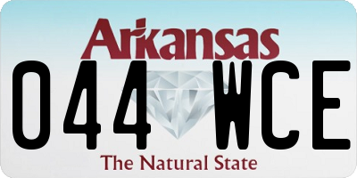 AR license plate 044WCE