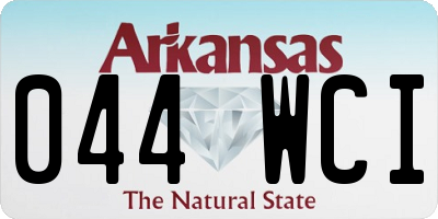 AR license plate 044WCI