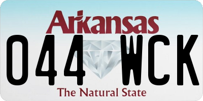 AR license plate 044WCK