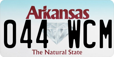AR license plate 044WCM