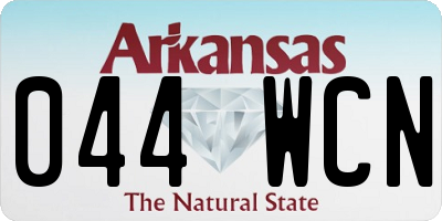 AR license plate 044WCN