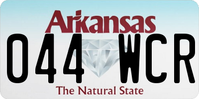AR license plate 044WCR