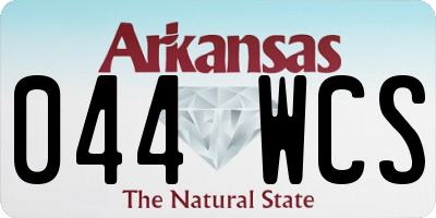 AR license plate 044WCS