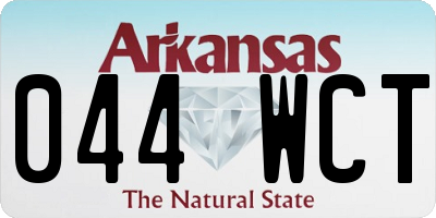 AR license plate 044WCT