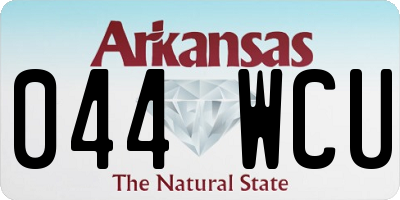 AR license plate 044WCU