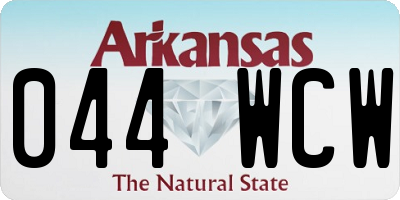AR license plate 044WCW