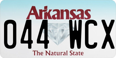 AR license plate 044WCX