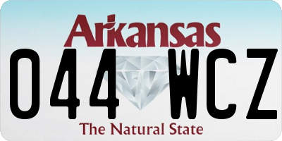 AR license plate 044WCZ