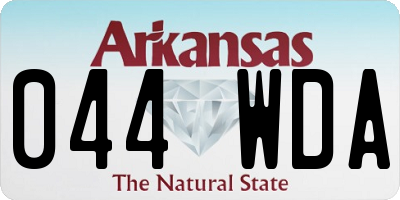 AR license plate 044WDA