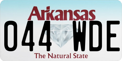 AR license plate 044WDE
