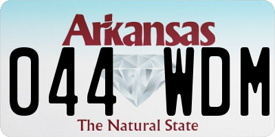 AR license plate 044WDM