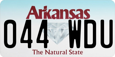 AR license plate 044WDU
