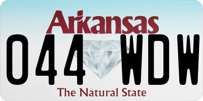 AR license plate 044WDW