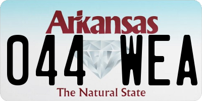 AR license plate 044WEA