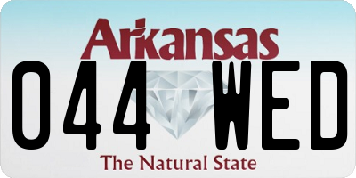 AR license plate 044WED
