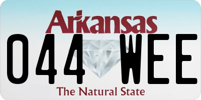 AR license plate 044WEE