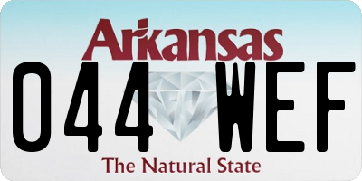 AR license plate 044WEF