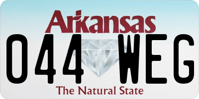 AR license plate 044WEG