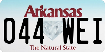AR license plate 044WEI