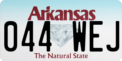 AR license plate 044WEJ