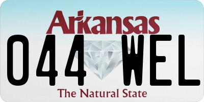 AR license plate 044WEL