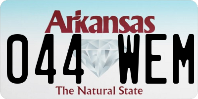 AR license plate 044WEM