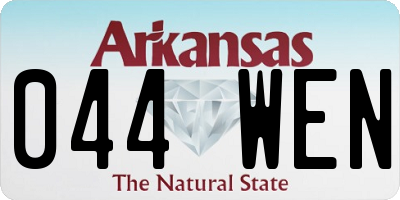 AR license plate 044WEN
