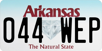 AR license plate 044WEP