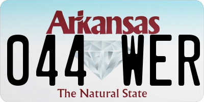 AR license plate 044WER