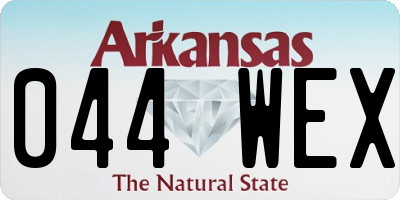 AR license plate 044WEX