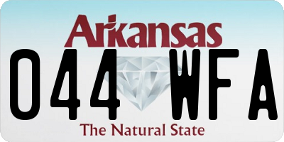 AR license plate 044WFA
