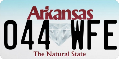 AR license plate 044WFE