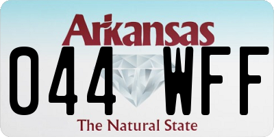 AR license plate 044WFF
