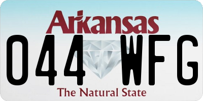 AR license plate 044WFG